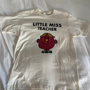 NWOT Little Miss Teacher T-Shirt - Cream